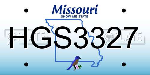 HGS3327 Missouri License Plate