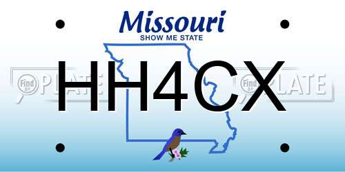 HH4CX Missouri License Plate