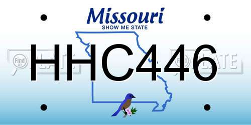 HHC446 Missouri License Plate