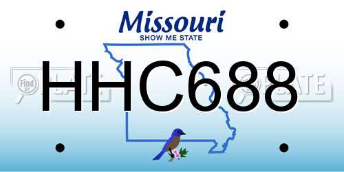 HHC688 Missouri License Plate