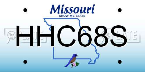 HHC68S Missouri License Plate