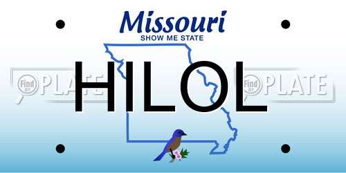 HILOL Missouri License Plate