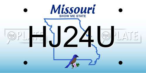 HJ24U Missouri License Plate