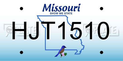 HJT1510 Missouri License Plate