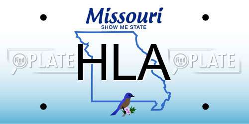 HLA Missouri License Plate