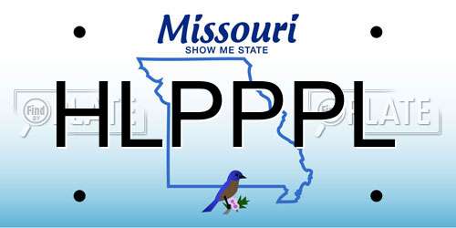HLPPPL Missouri License Plate