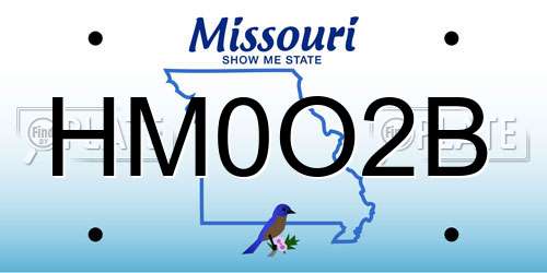 HM0O2B Missouri License Plate