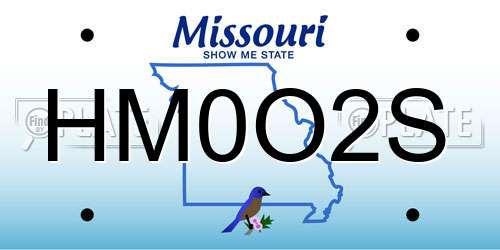 HM0O2S Missouri License Plate