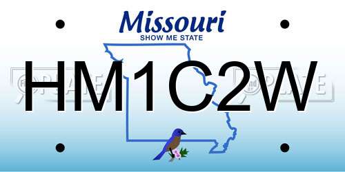 HM1C2W Missouri License Plate