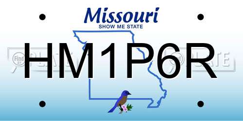HM1P6R Missouri License Plate