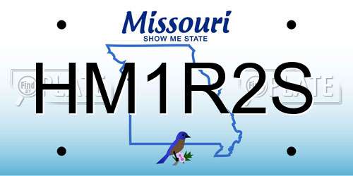 HM1R2S Missouri License Plate