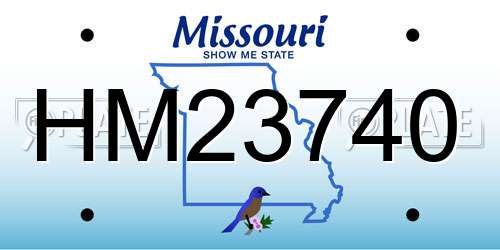 HM23740 Missouri License Plate