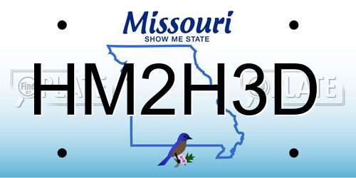HM2H3D Missouri License Plate