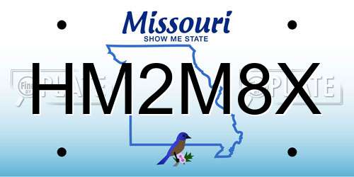 HM2M8X Missouri License Plate