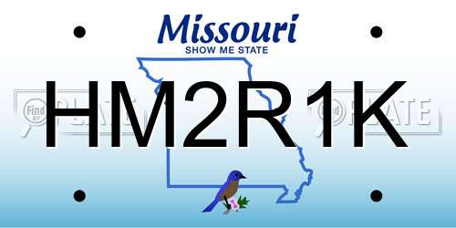 HM2R1K Missouri License Plate