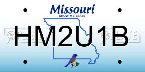 HM2U1B Missouri License Plate