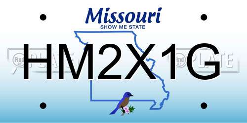HM2X1G Missouri License Plate