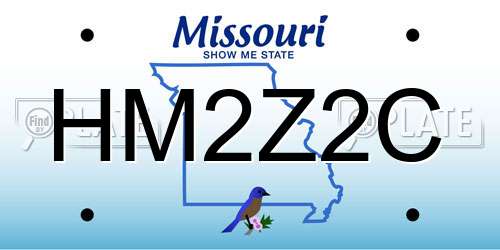 HM2Z2C Missouri License Plate