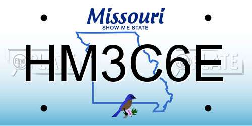 HM3C6E Missouri License Plate
