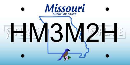 HM3M2H Missouri License Plate