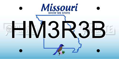 HM3R3B Missouri License Plate