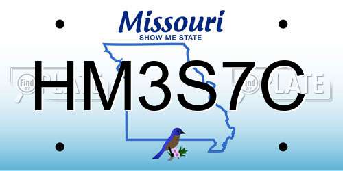 HM3S7C Missouri License Plate