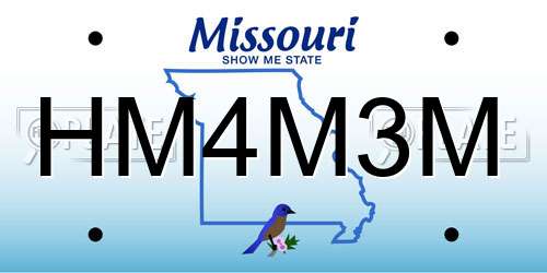 HM4M3M Missouri License Plate