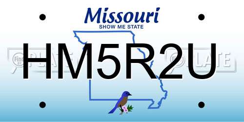 HM5R2U Missouri License Plate