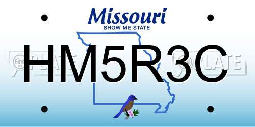 HM5R3C Missouri License Plate