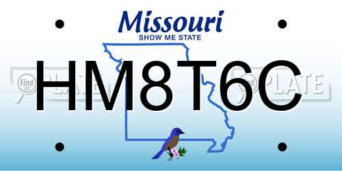 HM8T6C Missouri License Plate