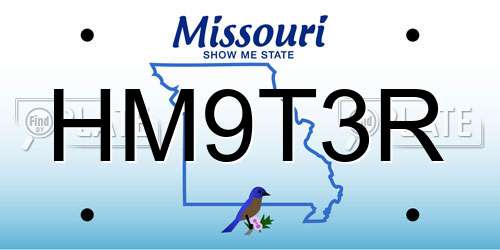 HM9T3R Missouri License Plate