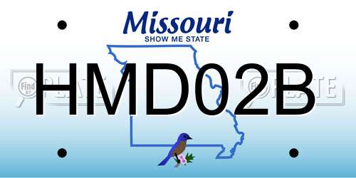 HMD02B Missouri License Plate