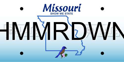 HMMRDWN Missouri License Plate