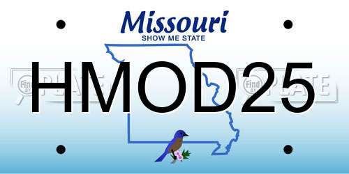 HMOD25 Missouri License Plate