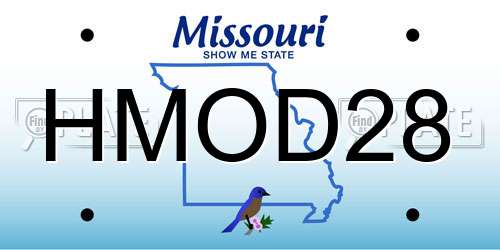 HMOD28 Missouri License Plate