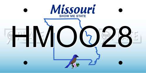 HMOO28 Missouri License Plate