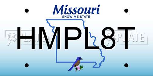 HMPL8T Missouri License Plate