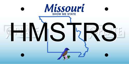 HMSTRS Missouri License Plate