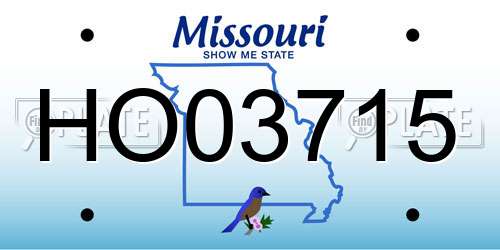 HO03715 Missouri License Plate