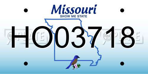 HO03718 Missouri License Plate