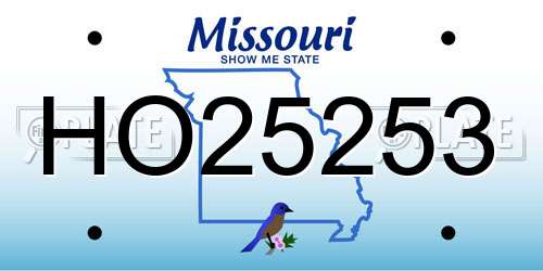 HO25253 Missouri License Plate