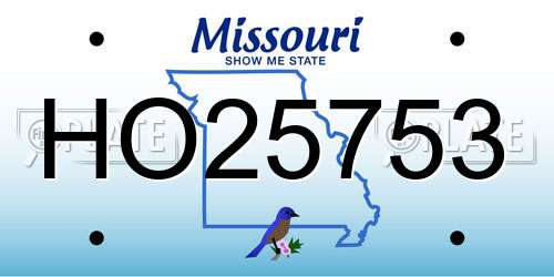 HO25753 Missouri License Plate