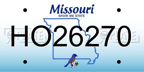 HO26270 Missouri License Plate