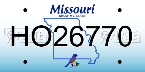 HO26770 Missouri License Plate