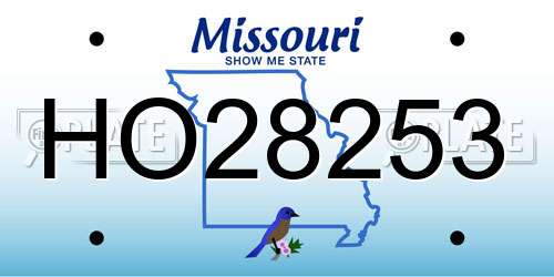 HO28253 Missouri License Plate