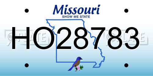 HO28783 Missouri License Plate