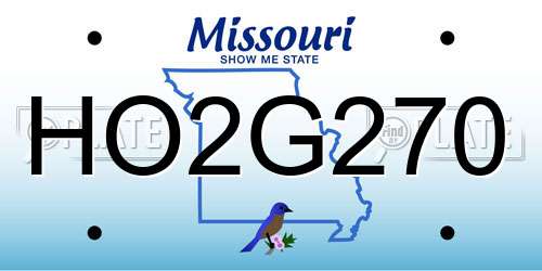 HO2G270 Missouri License Plate