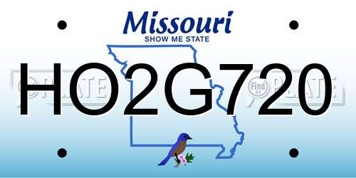 HO2G720 Missouri License Plate