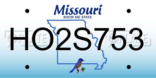 HO2S753 Missouri License Plate