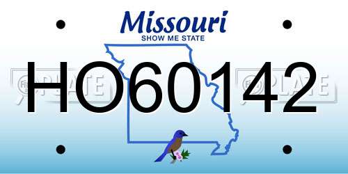 HO60142 Missouri License Plate